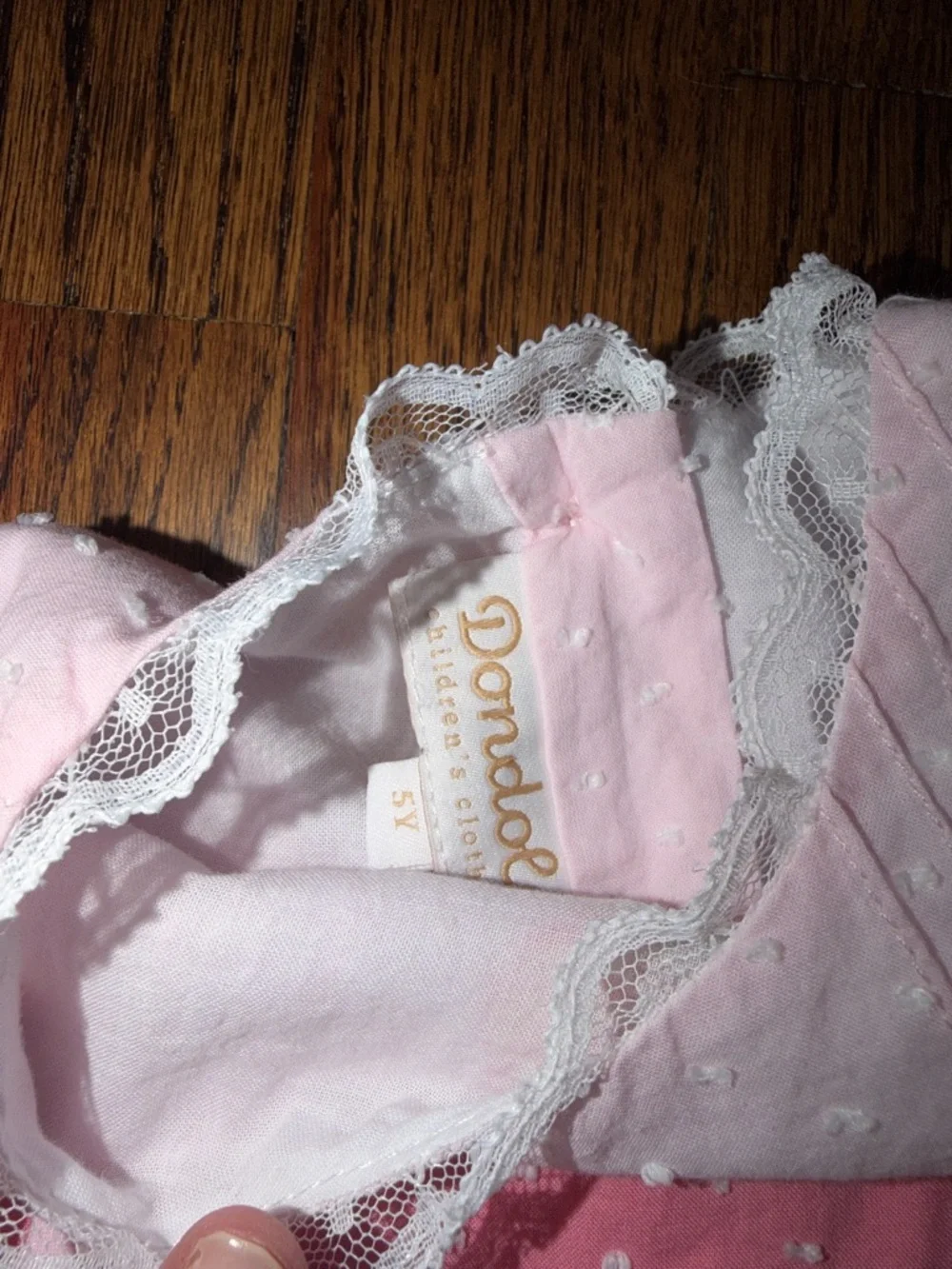 Pink Embroidered Baby Dress with Rose Detail